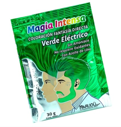 mascarilla Magia intensa verde electrico marlioü
